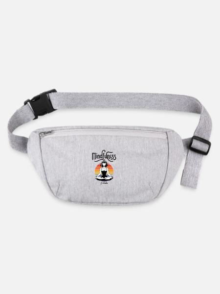 Achtsamkeit Meine Formel: Serene Sunset Yoga - Stanley/Stella recycelte Gürteltasche - Grau meliert - Vorne