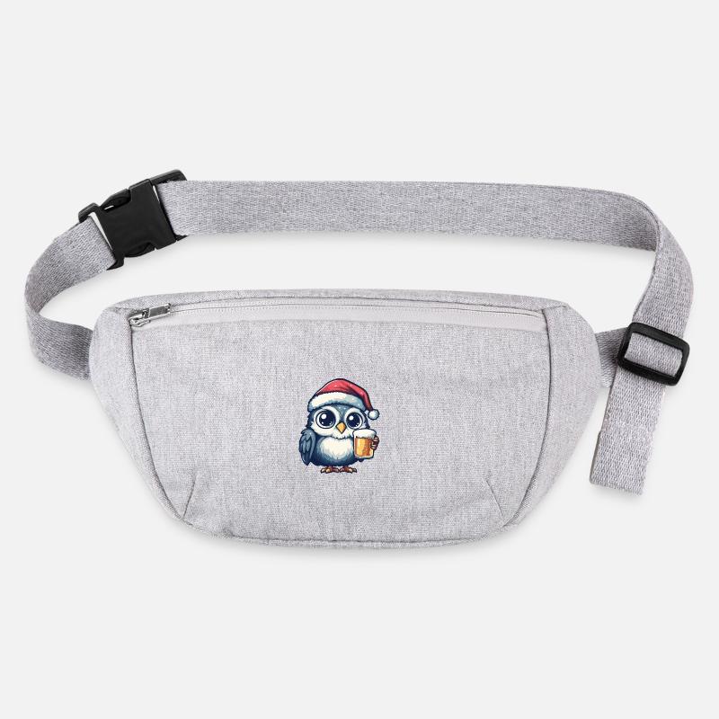 Eule Bier Xmas Weihnachten Stanley/Stella recycelte Gürteltasche