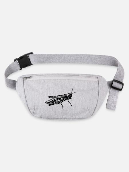 grasshopper graphic - Stanley/Stella recycelte Gürteltasche - Grau meliert - Vorne