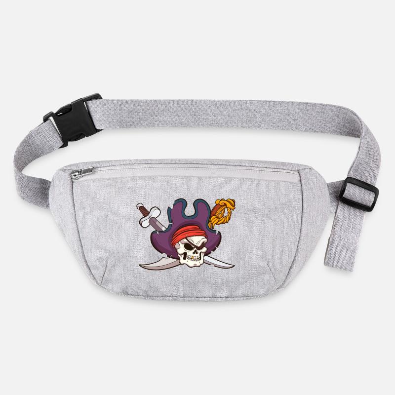 Piratenschädel Stanley/Stella recycelte Gürteltasche