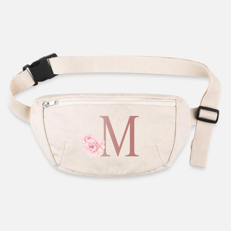 Buchstabe M mit Blumen Stanley/Stella recycelte Gürteltasche