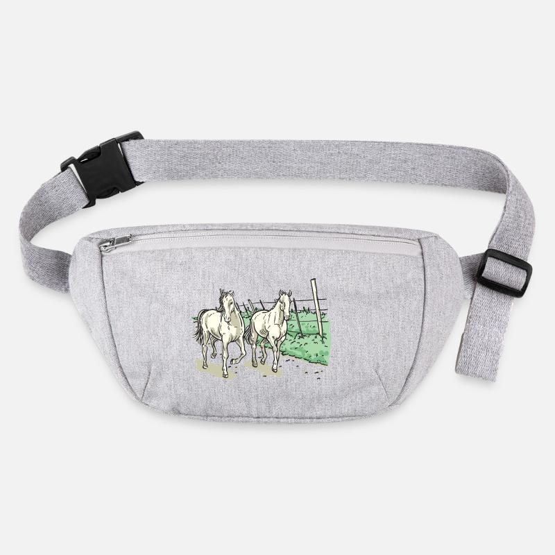 Zwei elegante Pferde Stanley/Stella recycelte Gürteltasche