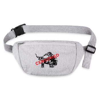 Elephants at love / censored - Stanley/Stella recycled Hip Bag  - heather grey - Front