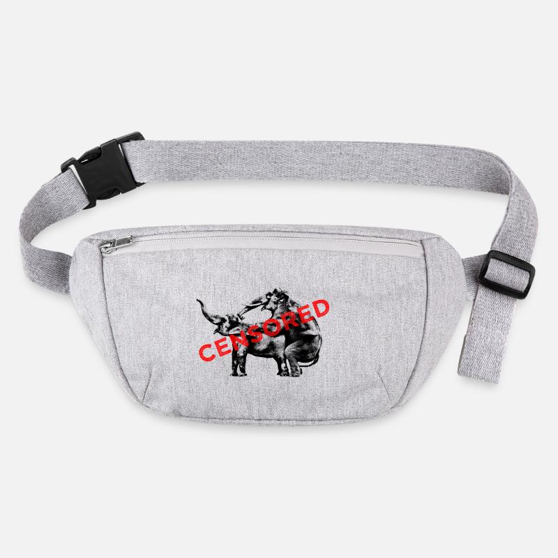 Elephants at love / censored Stanley/Stella recycled Hip Bag 