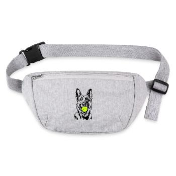 Malinois Ball Ball Junkie Dogs Wilsigns - Stanley/Stella recycled Hip Bag  - heather grey - Front
