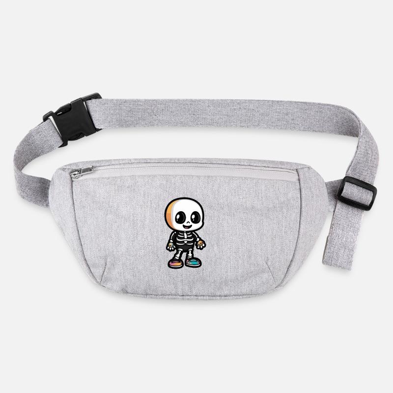 Squelette mignon Halloween bande dessinée Sac banane recyclé Stanley/Stella