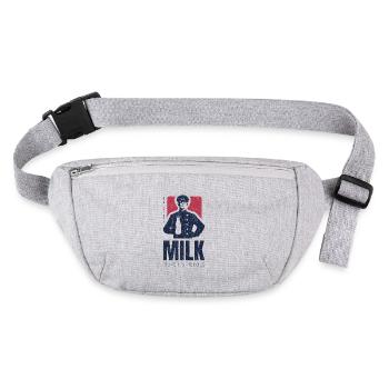 Milk picks its heroes funny ironic lactose - Stanley/Stella recycled Hip Bag  - heather grey - Front