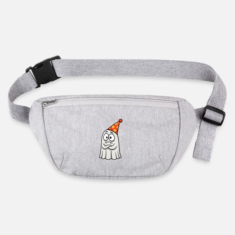 Grumpy Ghost with Party Hat Stanley/Stella recycled Hip Bag 