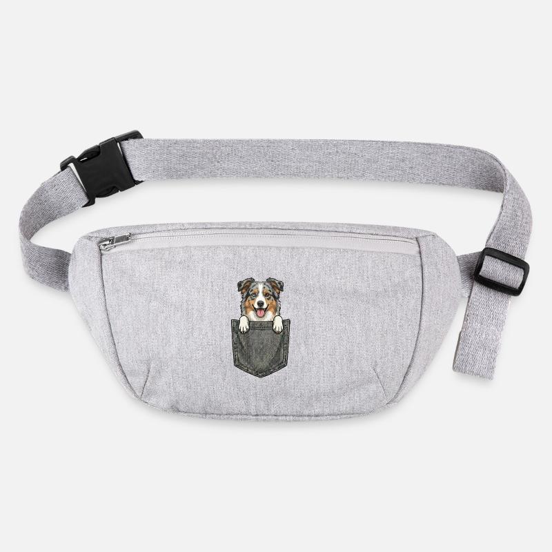 Berger Australien dans la Poche - Chien Mignon Sac banane recyclé Stanley/Stella