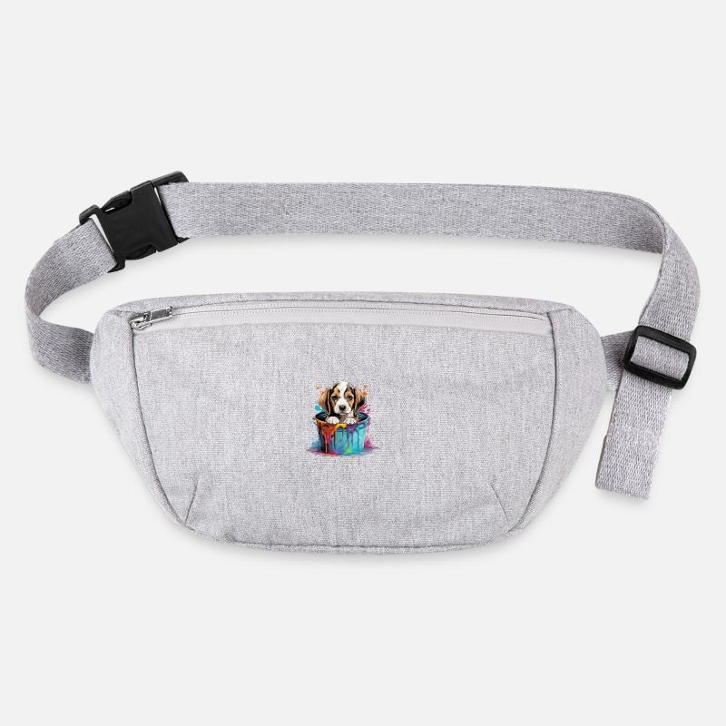 Beagle Niedlicher Hund Farbeimer Stanley/Stella recycelte Gürteltasche