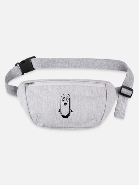 Bande dessinée Concombre - Sac banane recyclé Stanley/Stella - gris chiné - Devant