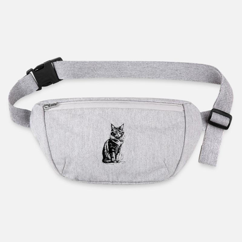 Stolze Katze schwarz-weiß Stanley/Stella recycelte Gürteltasche