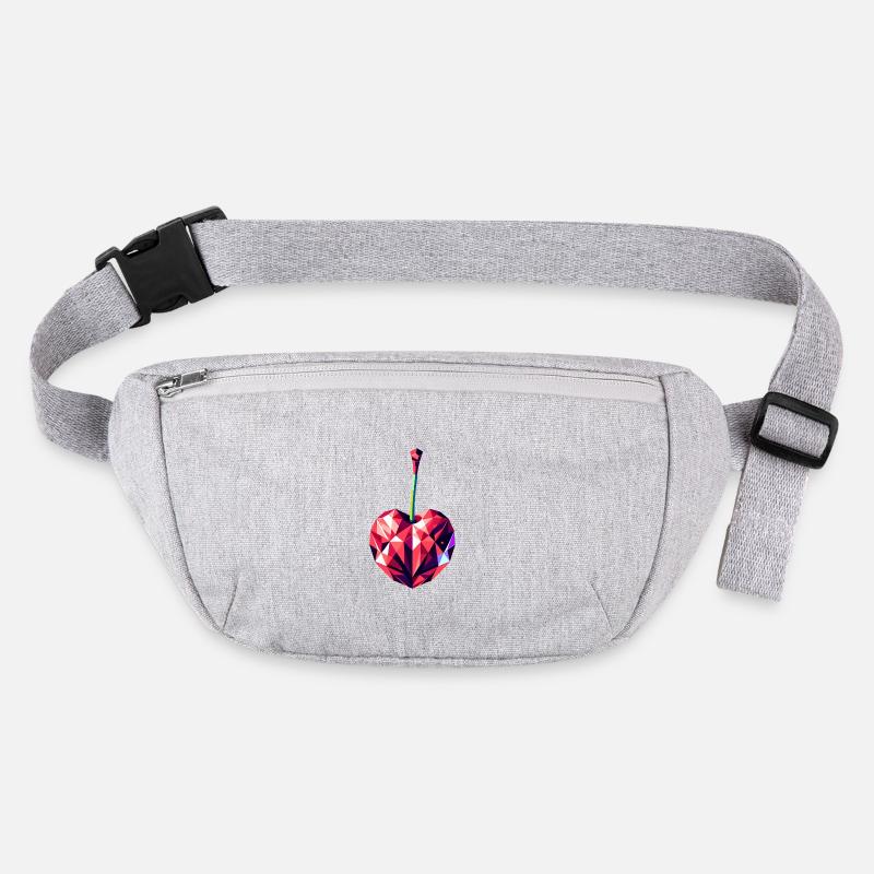 Geometric Cherry Delight: Vibrant Polygon Art Stanley/Stella recycled Hip Bag 