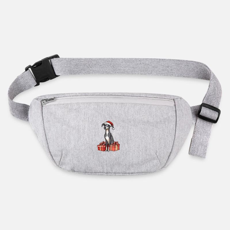 Greyhound Hund Weihnachten Comic Geschenke Stanley/Stella recycelte Gürteltasche