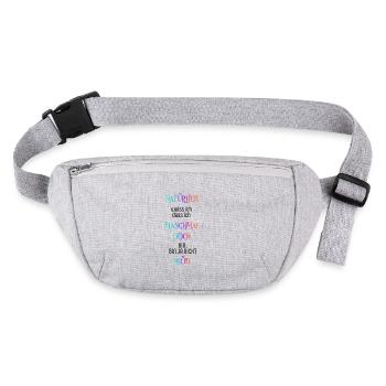 Natürlich weiß ich dass ich manchmal doof bin - Stanley/Stella recycelte Gürteltasche - Grau meliert - Vorne