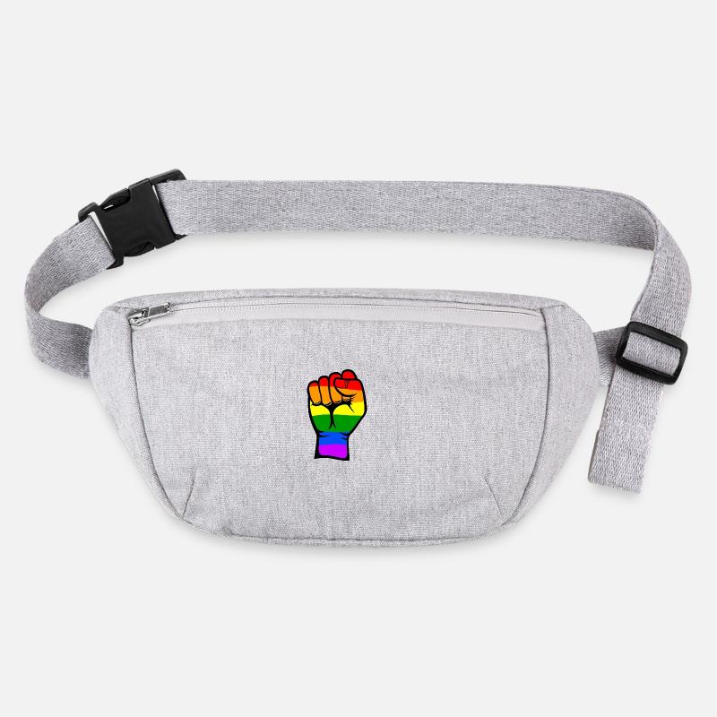 Rainbow Color Flag Hand Fist Symbol Stanley/Stella recycled Hip Bag 