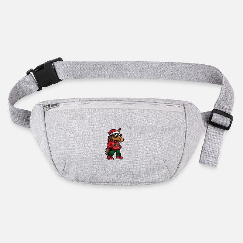 Horse Christmas Comic Cool Stanley/Stella recycled Hip Bag 