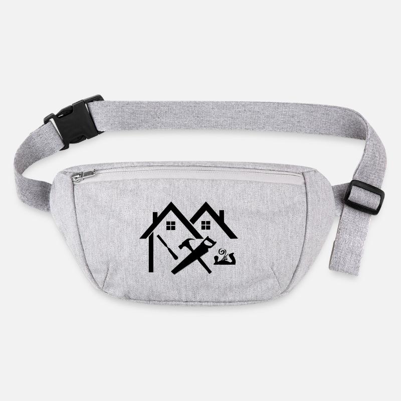 Carpenter logo house hammer saw chisel and planer Stanley/Stella recycled Hip Bag 