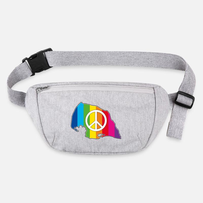 Insel Fehmarn Love Peace Arc-en-ciel Sac banane recyclé Stanley/Stella