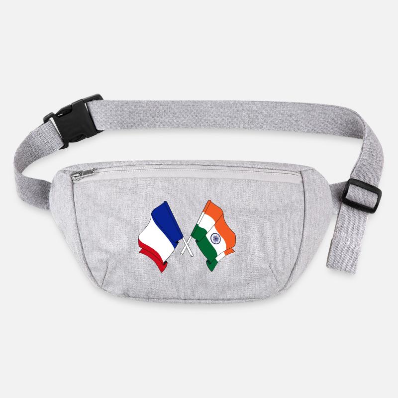 Drapeau de la France et drapeau de l’Inde Sac banane recyclé Stanley/Stella