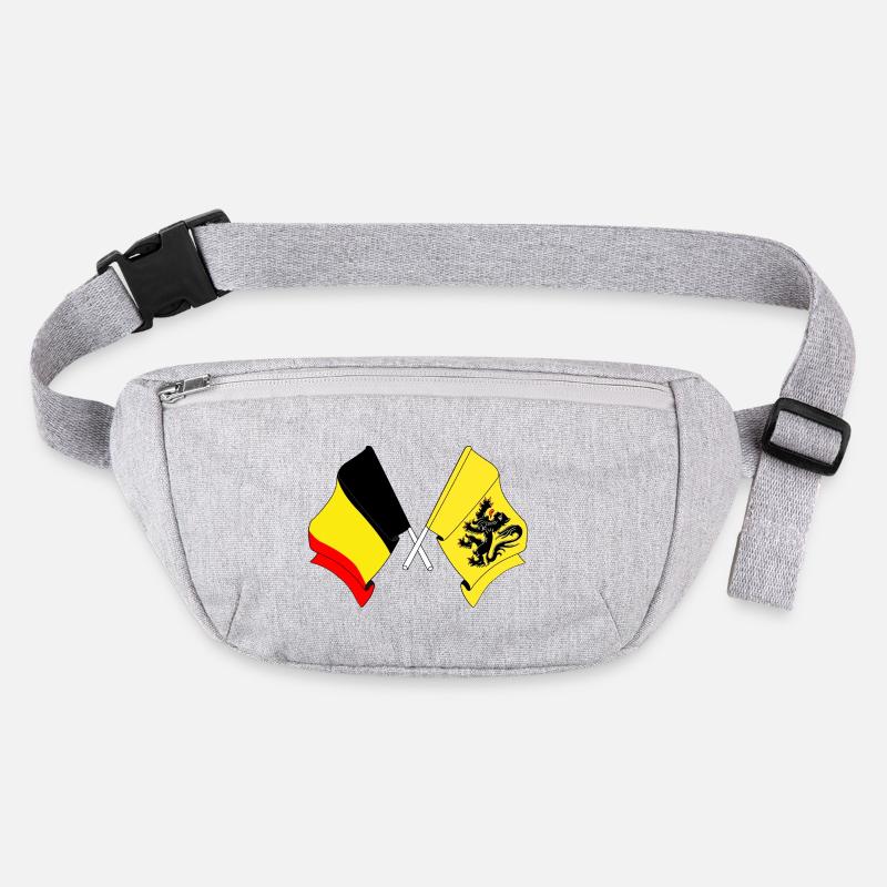 Drapeau de la Belgique et drapeau de la Flandre Sac banane recyclé Stanley/Stella