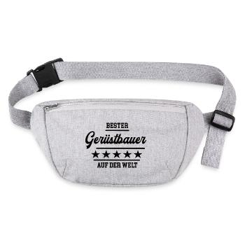 Gerüstbauer Bester Handwerker Gerüstbau Baustelle - Stanley/Stella recycelte Gürteltasche - Grau meliert - Vorne