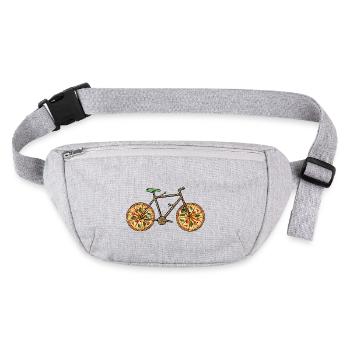 Jeu de mots sur la pizza avec l’Art de la bicyclette pour cycliste amateur de pizza - Sac banane recyclé Stanley/Stella - gris chiné - Devant