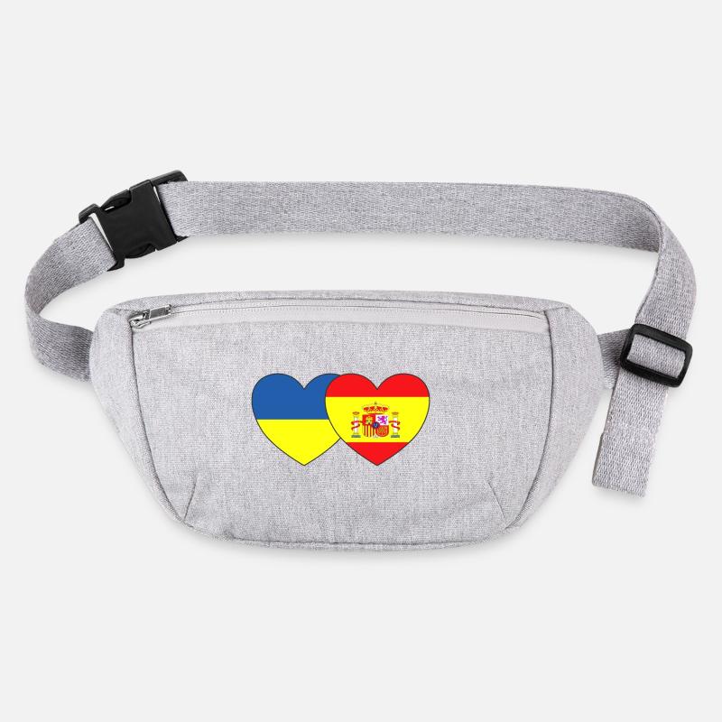 Ukraine Espagne Drapeau Cœur Sac banane recyclé Stanley/Stella