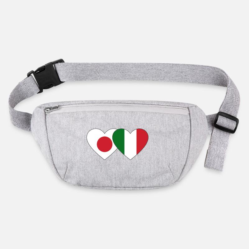 Japan Italien Flagge Herz Stanley/Stella recycelte Gürteltasche