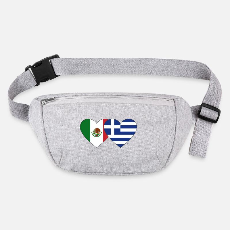 Mexiko Griechenland Flagge Herz Stanley/Stella recycelte Gürteltasche