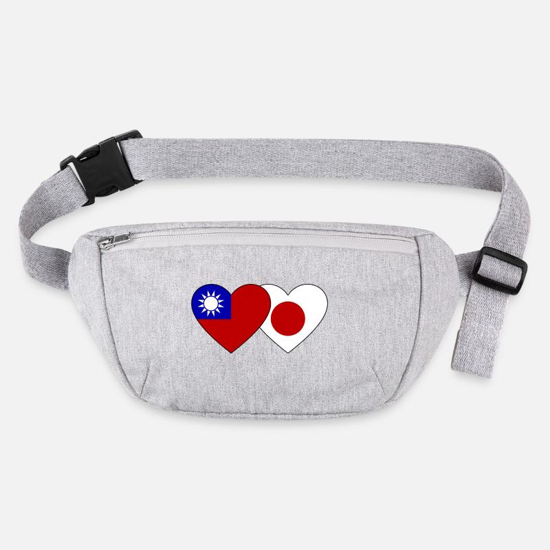 Taïwan Drapeau du Japon Cœur Sac banane recyclé Stanley/Stella