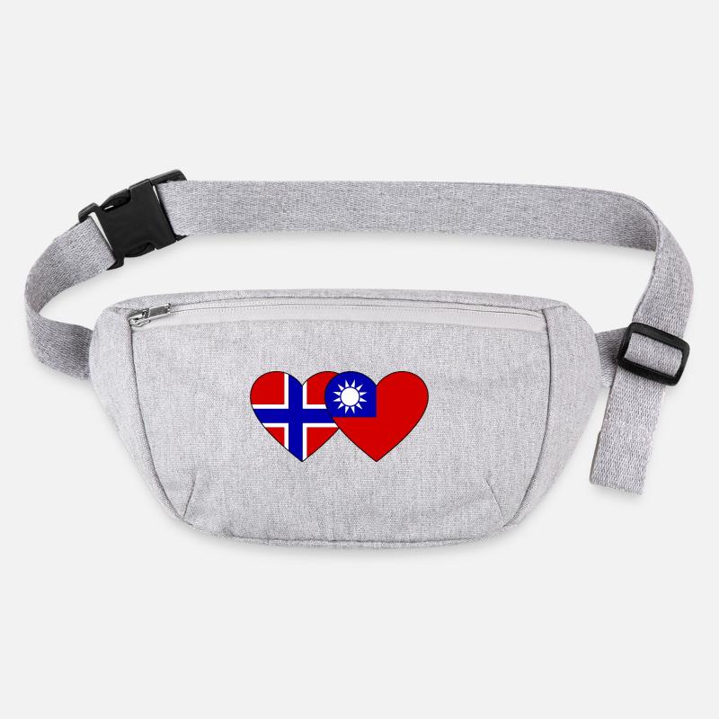 Norway Taiwan Flag Heart Stanley/Stella recycled Hip Bag 
