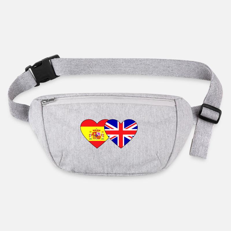 Spain England Flag Heart Stanley/Stella recycled Hip Bag 