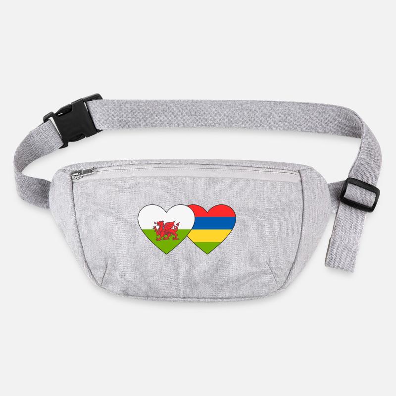 Wales Mauritius Flagge Herz Stanley/Stella recycelte Gürteltasche