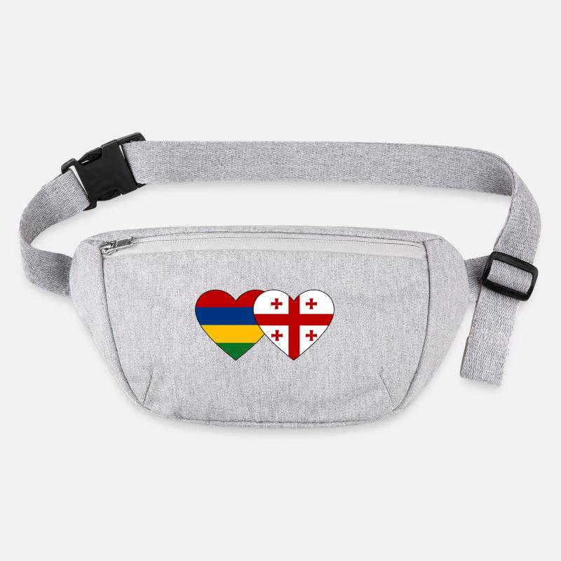 Mauritius Georgien Flagge Herz Stanley/Stella recycelte Gürteltasche