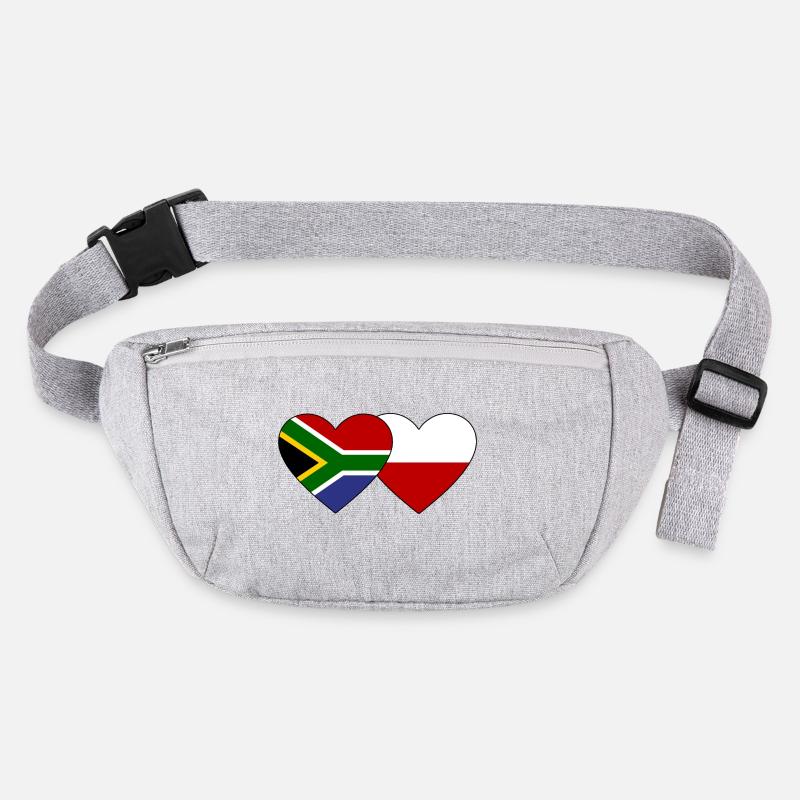 Afrique du Sud Pologne Drapeau Coeur Sac banane recyclé Stanley/Stella