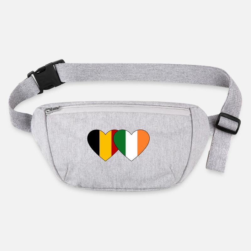 Belgique Irlande Flag Heart Sac banane recyclé Stanley/Stella