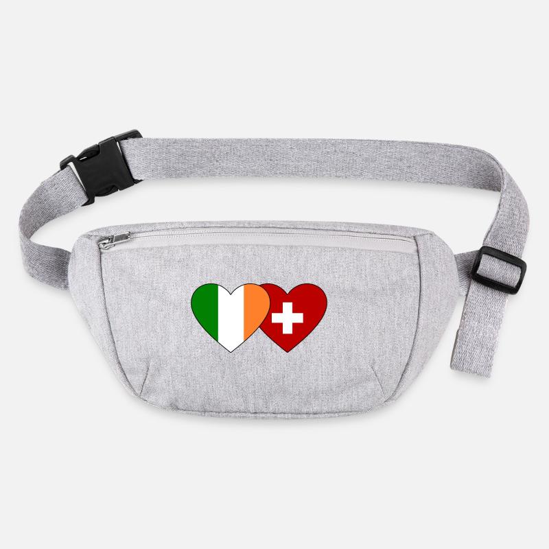 Irland Schweiz Flagge Herz Stanley/Stella recycelte Gürteltasche