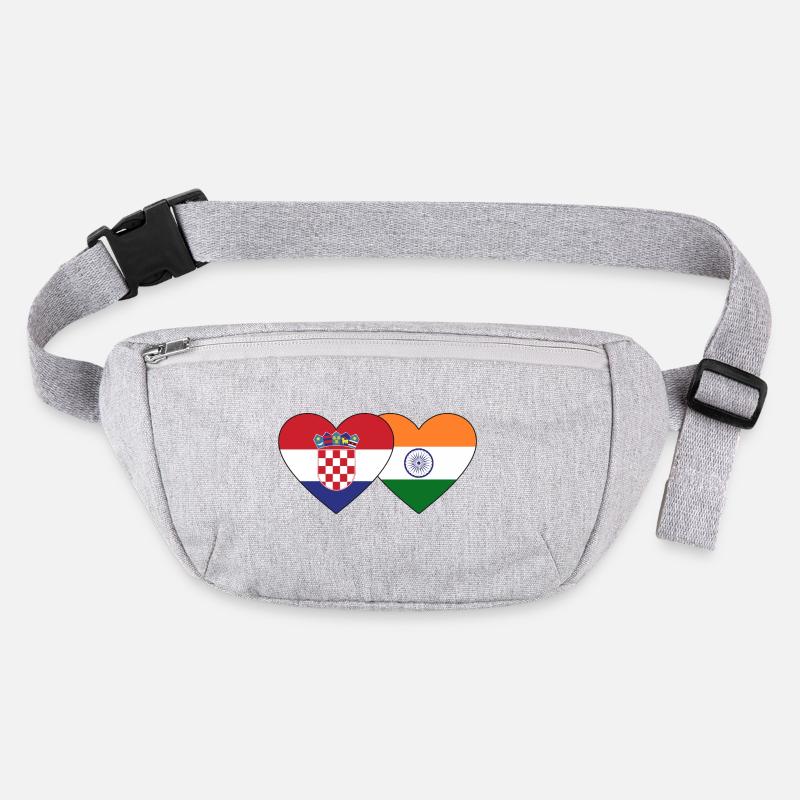 Croatie Inde Flag Heart Sac banane recyclé Stanley/Stella