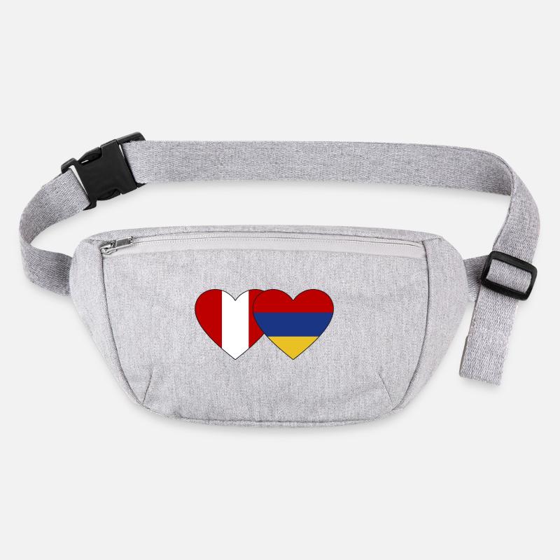 Peru Armenien Flagge Herz Stanley/Stella recycelte Gürteltasche