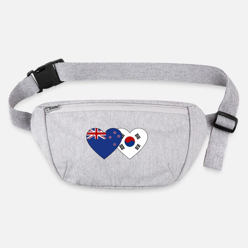 Neuseeland Südkorea Flagge Herz Stanley/Stella recycelte Gürteltasche
