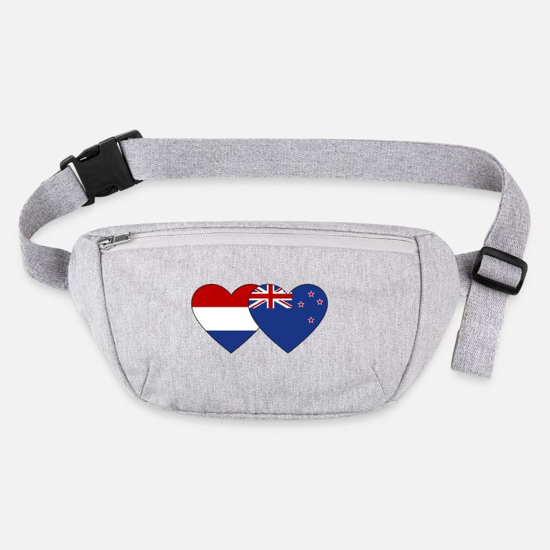 Hollande Nouvelle-Zélande drapeau coeur Sac banane recyclé Stanley/Stella