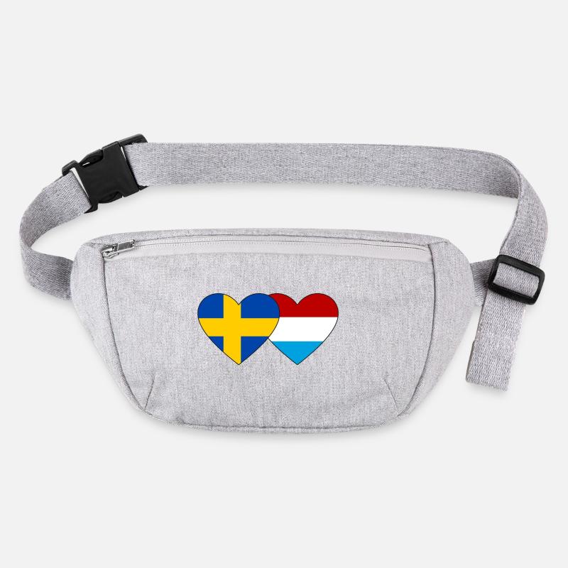 Schweden Luxemburg Flagge Herz Stanley/Stella recycelte Gürteltasche