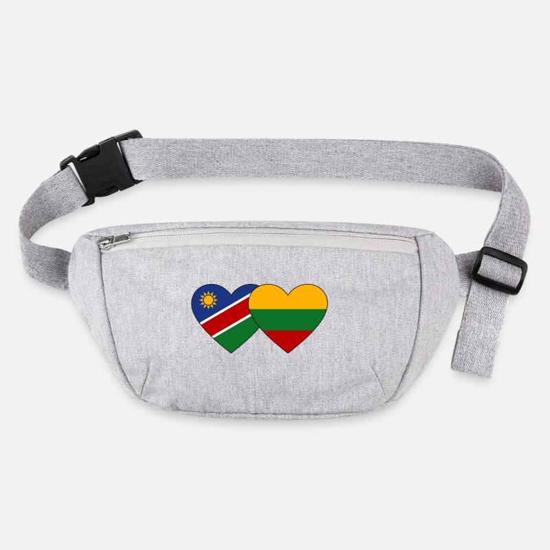 Namibia Lithuania Flag Heart Stanley/Stella recycled Hip Bag 