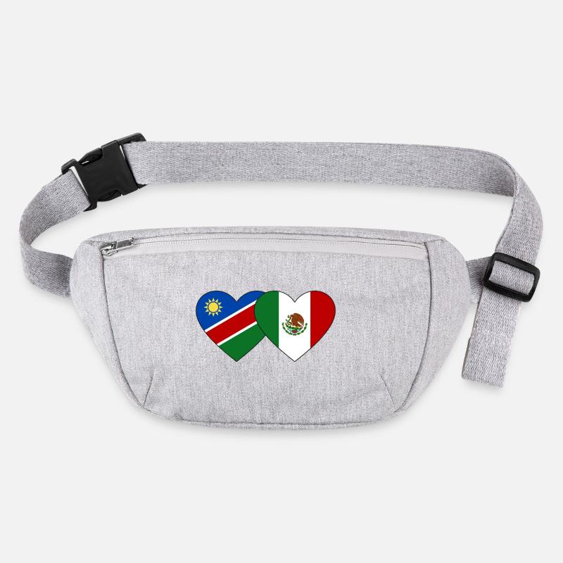 Namibia Mexico Flag Heart Stanley/Stella recycled Hip Bag 