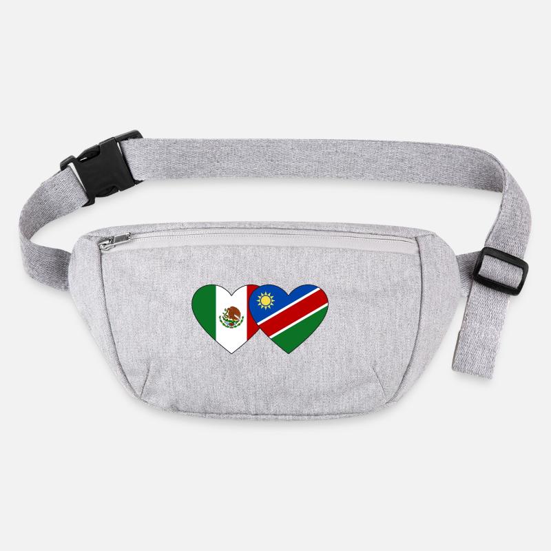 Mexiko Namibia Flagge Herz Stanley/Stella recycelte Gürteltasche