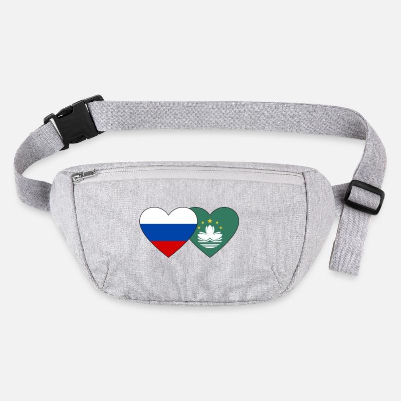 Russie Cœur de drapeau de Macao Sac banane recyclé Stanley/Stella