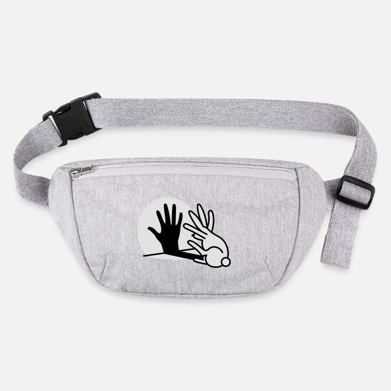 hand shadow rabbit 2 clr Stanley/Stella recycled Hip Bag 