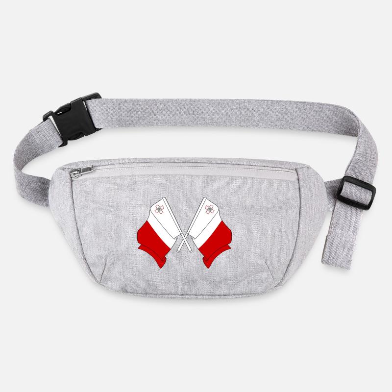 Zwei Flaggen Malta Stanley/Stella recycelte Gürteltasche