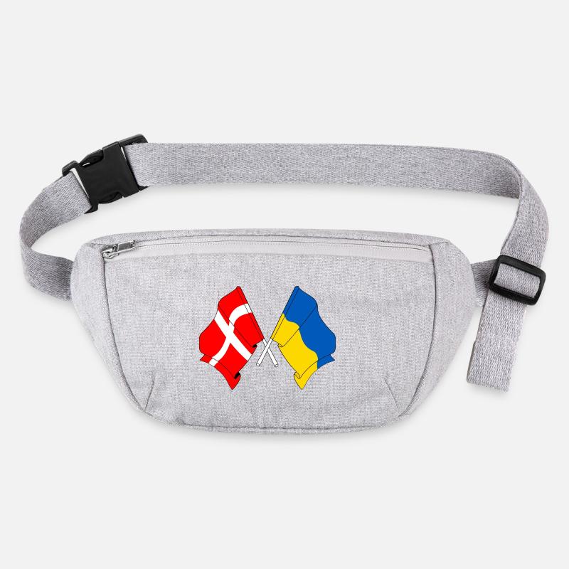 Drapeau Danemark, drapeau Ukraine Sac banane recyclé Stanley/Stella